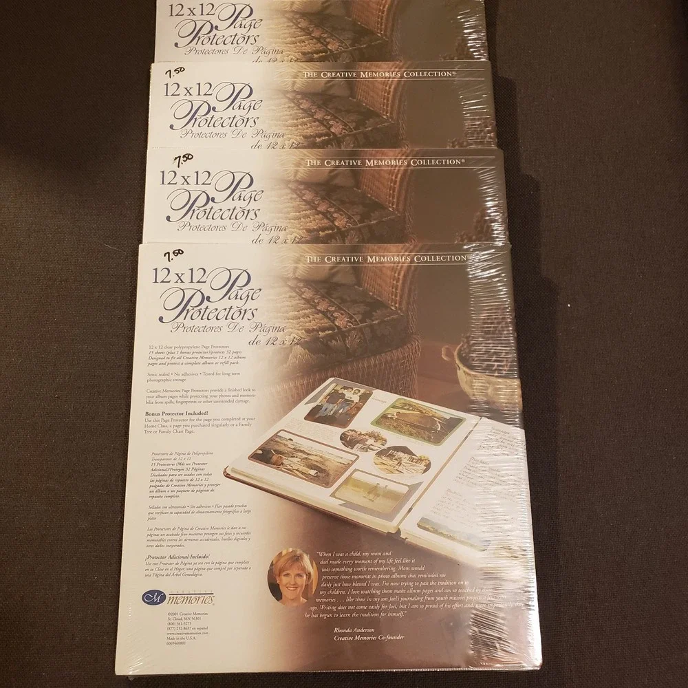 Creative Memories 12x12 Page Protectors 16 Sheets Each Sealed Lot Of 4